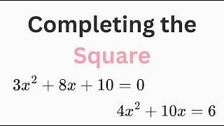 Datos How to Solve Any Completing the Square Question! Guía