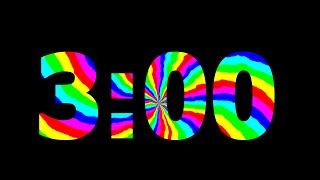 3 Minute Timer - Engaging Color Swirl Design