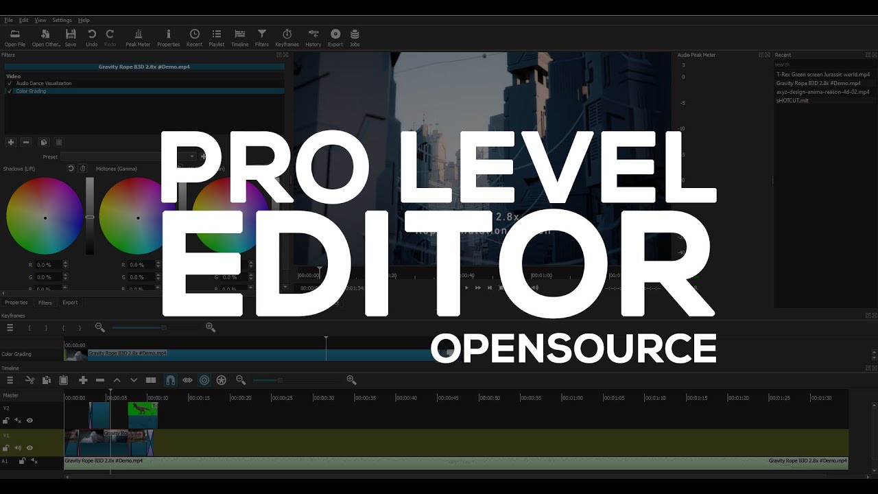 Shotcut Opensource Video Editor Walkthrough Youtube