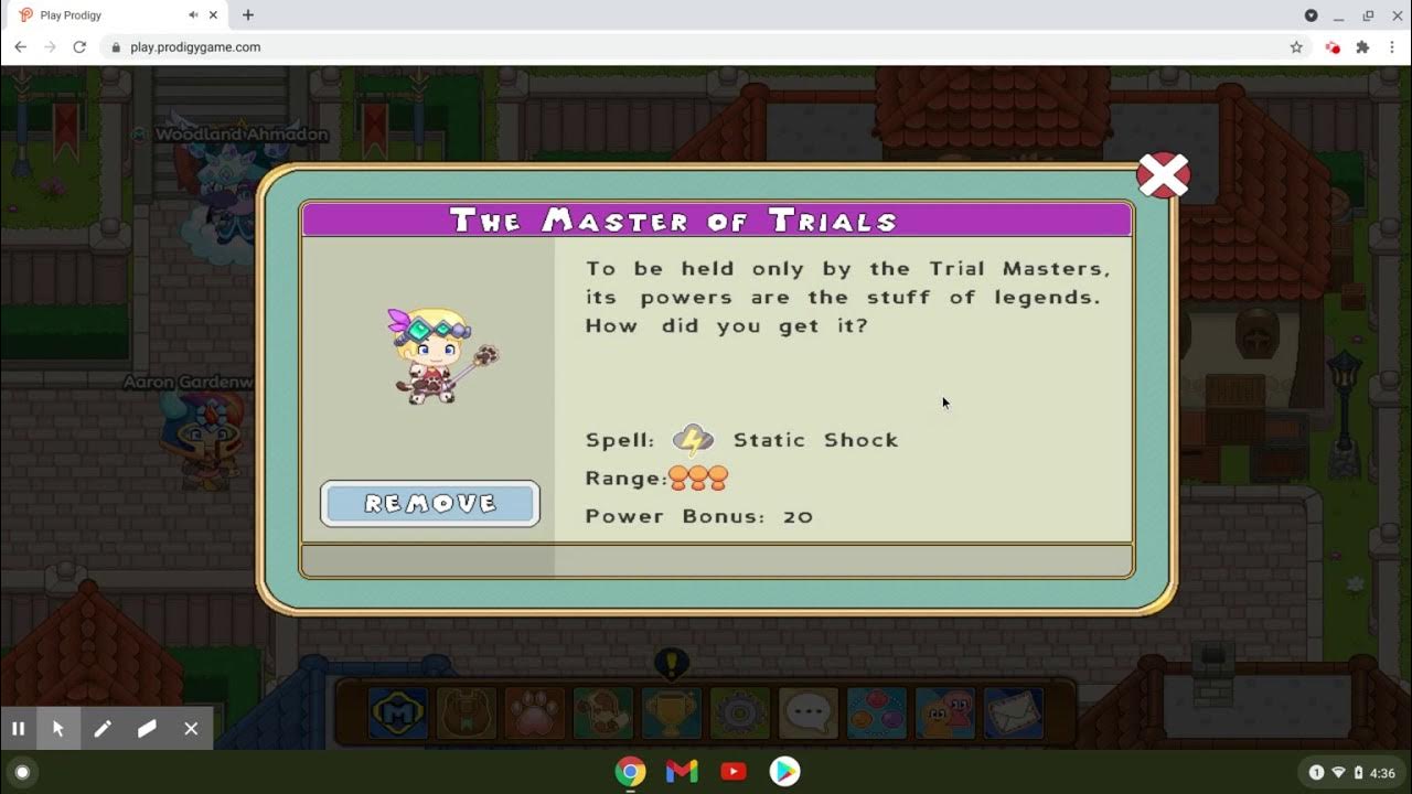 Trialmaster outfit in Prodigy YouTube