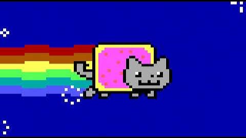 Your computer has been trashed by the MEMZ trojan. Now enjoy the Nyan Cat...