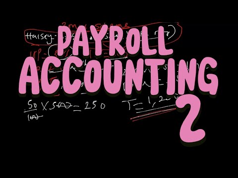 PAYROLL 2 (ICAN/ATSWA) Basic Accounting Processes