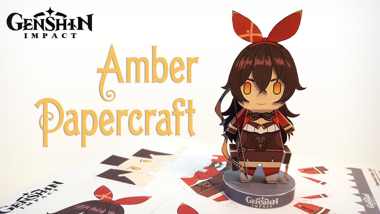 Genshin Impact Amber Papercraft Youtube