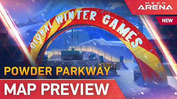 Map Preview: Powder Parkway | New Deathmatch 5v5 Map Trailer | Mech Arena