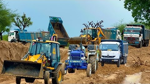 JCB 3dx Backhoe fully Loading Mud in Mahindra 475  JCB miti khudai work #jcb #jcbvideo #farming