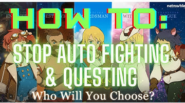 How To Stop Auto Fighting and Auto Questing on Ni No Kuni: Cross Worlds - (Under 1 Minute!)
