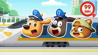 The Train Ride | Educational Videos for Kids | Safety Cartoon | Sheriff Labrador