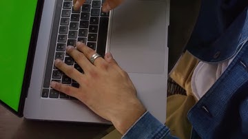 typing on laptop green screen | professional work stock footage #greenscreen #laptop #screen #reel