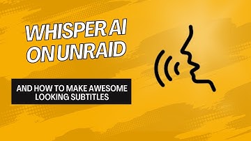 Install WhisperAI on your (Unraid) Server