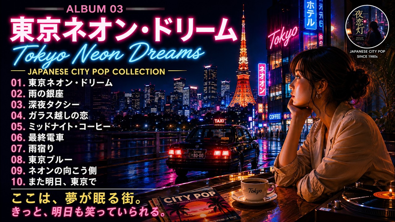 東京シティポップ｜東京ネオン・ドリーム｜1980年代の夜景とネオンが