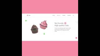 🍰 Cake Shop Website with HTML, CSS & JavaScript 🚀 | Responsive Web Design #shorts