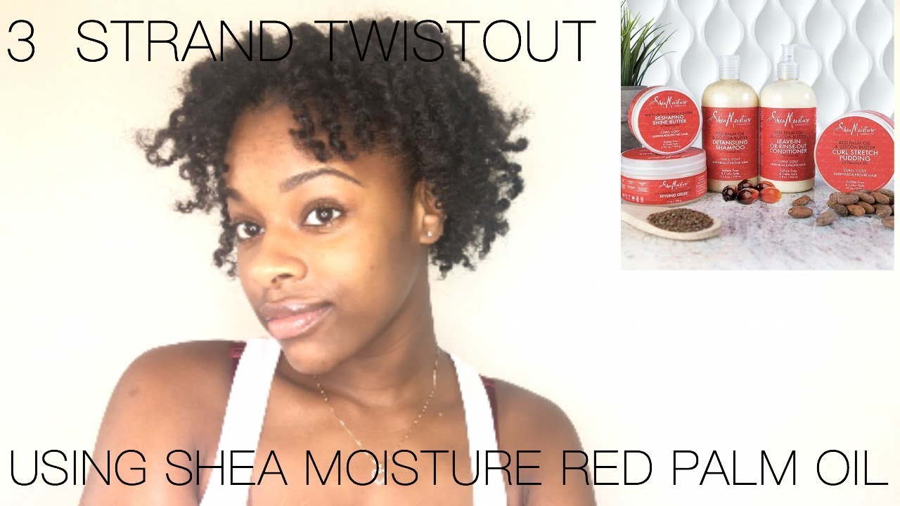 How To 3 Strand Twist Natural Hair Shea Moisture Red Palm