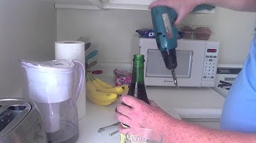 How to open bottle of wine with drill
