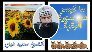 تلاوة خاشعة/ما تيسر من سورة البقرة_القارئ سعيد دباح