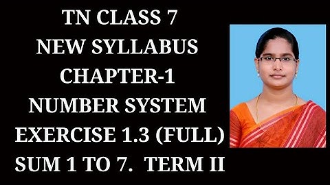 7th std maths ch-1 Number system T-2 | Ex-1.3 All sums | samacheer 2020