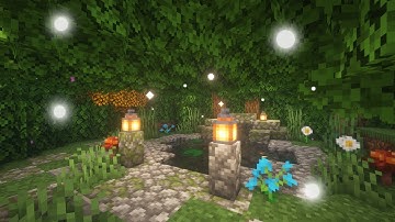 Minecraft: How to build a Pond Tutorial with Fairy Lights 🧚✨