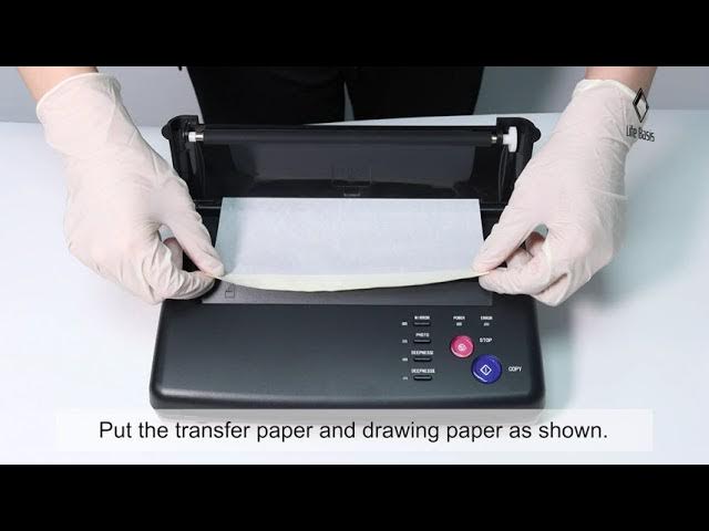 Atelics Tattoo Transfer Stencil Machine Thermal Copier Printer, with 20 Pcs  Transfer Paper, Tattoo Stencil Printer Tattoo for Temporary and Permanent