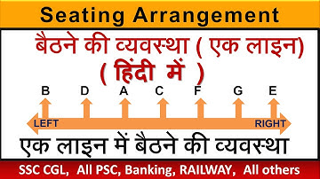 One Line Seating Arrangement | एक लाइन में बैठने की व्यवस्था | हिंदी में | Devesh Sir | Reasonings