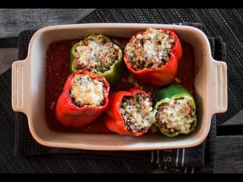 Turkey and Lentil Stuffed Bell Peppers