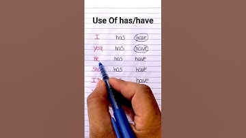 Use of Has/ Have #vocabulary #englishgrammar #spokenenglish #language #education #grammar