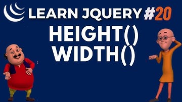 jQuery Height() & Width() Method - jQuery JS Library Tutorial