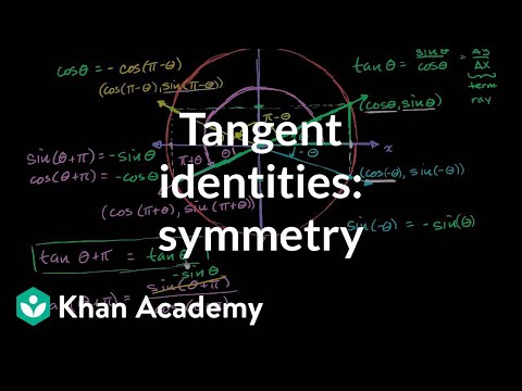 Unit circle symmetries for tan | Trig identities and examples | Trigonometry | Khan Academy