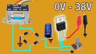 COMO HACER una fuente VARIABLE de 0 a 38v, PERO con MOSFET