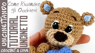 How to Embroider Amigurumi Eyes (English, Spanish, French and Portuguese  subtitles) 