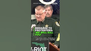 Thumbnail of Florida Sheriff's threat to anti-ICE protesters