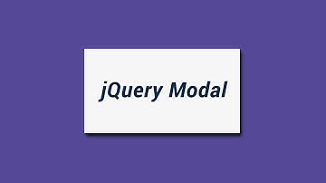 jQuery Modal - Tutorial