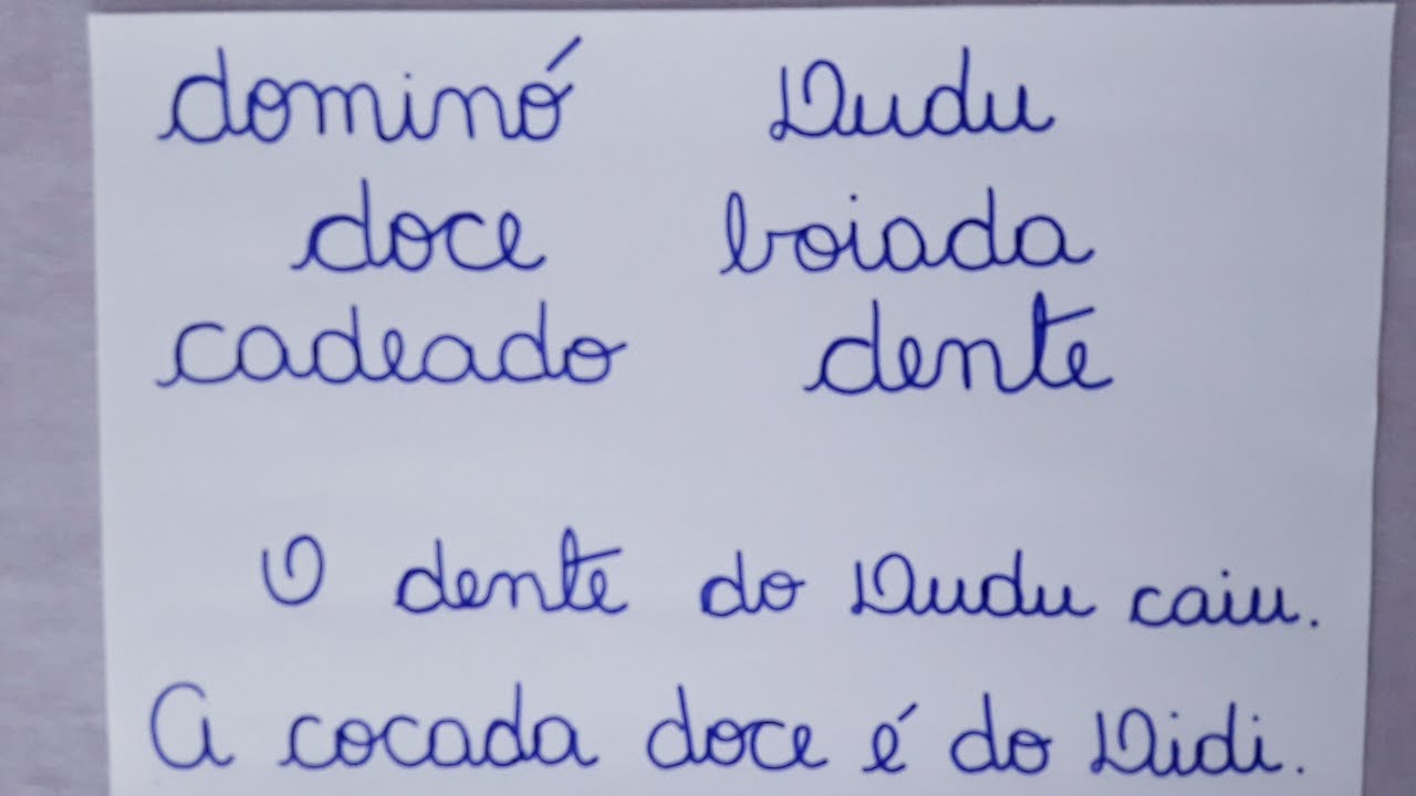 Lendo Ficha de Leitura com Palavras e Frases com a Letra D - Aprendendo ...