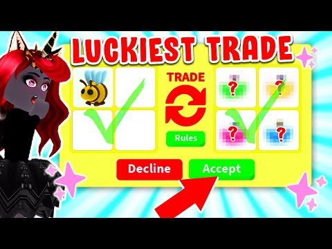 The Luckiest Trade Ever In Adopt Me Roblox Youtube - add me on roblox siri