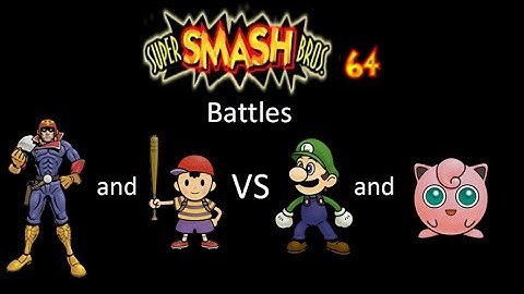 Super Smash Bros 64 Battles #29: Captain Falcon and Ness vs Luigi and Jigglypuff