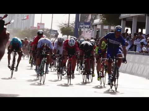 Llegada segunda etapa de Dubai Tour y declaraciones de Winner Anacona