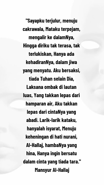 Al hallaj seorang martir, pemikirannya sangat gila dalam ritual cintanya kepada tuhan. #shorts