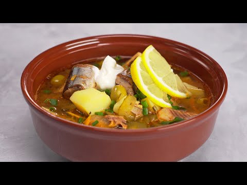 СБОРНАЯ РЫБНАЯ СОЛЯНКА - очень вкусно, быстро и сытно! Рецепт от Всегда Вкусно!