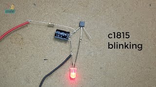 One transistor c1815 blinking LED | bc547