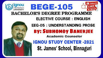 BEGE-105, BDP ENGLISH PROSE