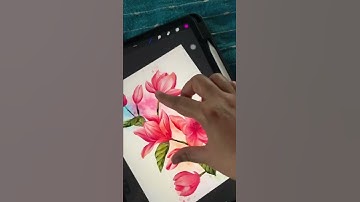 Magnolia blossoms #shorts #subscribe #procreate #digitalart #magnolia #art #ipad #flowers #valentine