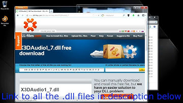 Tutorial on how to fix a dll. Error
