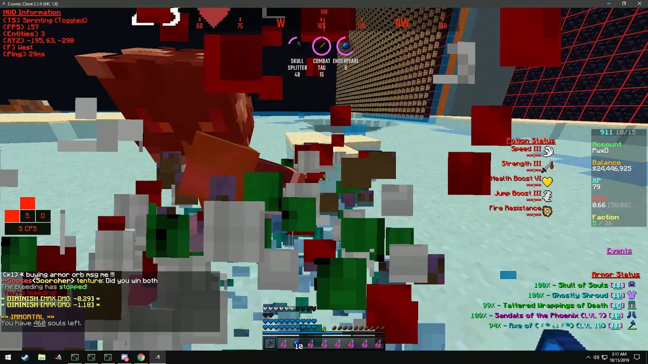 Cosmic Pvp crazy pvper goes bonkers