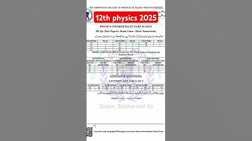 12th class physics pairing scheme 2025|2nd year physics paper scheme 2025 all Punjab board