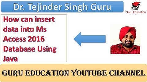 How can Insert data into MS-Access 2016 Database using Java