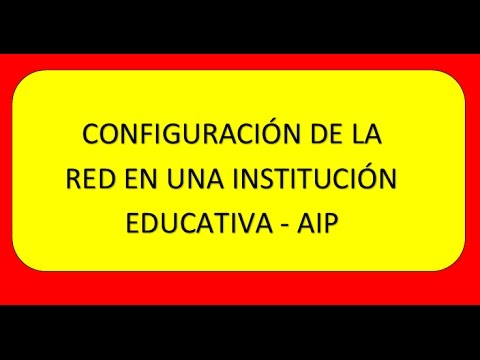 Configuración de red de un servidor - Escuela