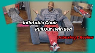 Celebrity Intex Inflatable Chair that Coverts to Twin Bed | 2 in 1 Furniture Deal #fyp #amazonfinds #furniture Net Worth