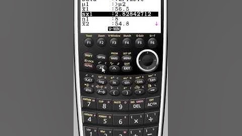 2 Sample 1 tailed T test using Casio Graphical Calculator CG20 or fx9750