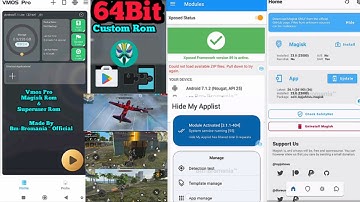 New Vmos Pro MAGISK XPOSED GAPPS Rom 7.1 64Bit Official - Magisk Testing - Special For Free Fire