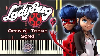 Miraculous LadyBug Opening Theme Song Piano Cover / Synthesia Tutorial Resimi