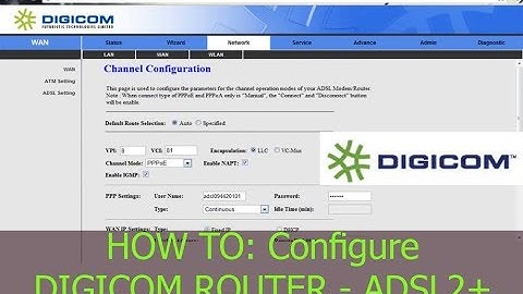 How To Configure Digicom Router ADSL2+?