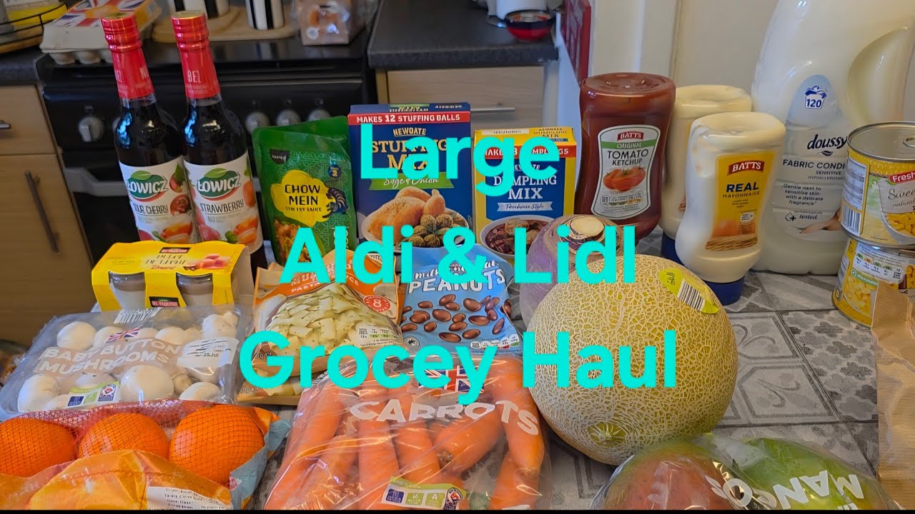 | Aldi & Lidl Large Grocery Haul | With Prices | Family Of  7 |